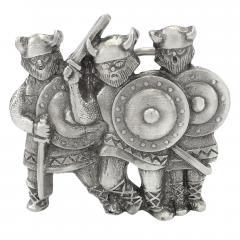 Bältesspänne, Tre vikingar (ca 69mm) - 69x65x14mm